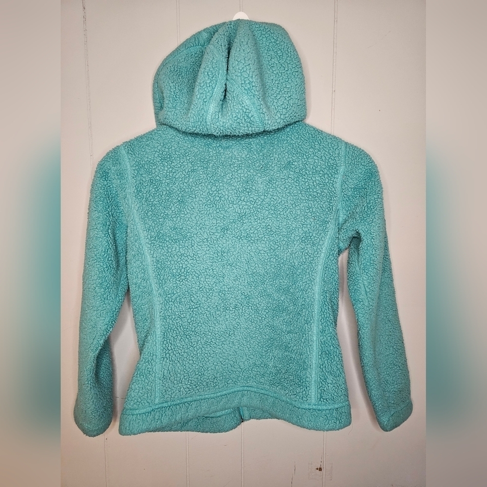 Magellan Girls Teal Fleece Jacket with Hood, Medium - Picture 5 of 5